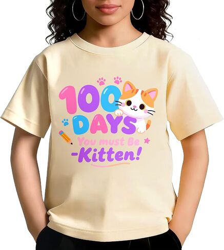100 Days of School Shirt for Kids Boys Girls Funny 100th Day of School Toddler Graphic Short Sleeve T-Shirt 3-7T in Saudi Arabia