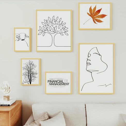 Vivelove 11x27 Picture Frame Gold for Wall Hanging or Tabletop - 11x27 Aluminum Photo Frame - Wall Mounting Horizontally or Vertically - Tempered Glass - Set of 1 in Saudi Arabia