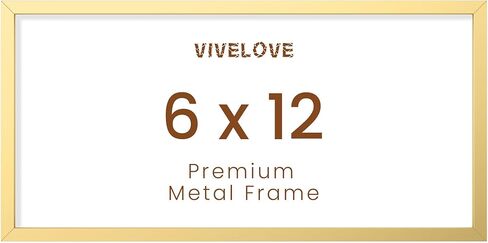 Vivelove 11x27 Picture Frame Gold for Wall Hanging or Tabletop - 11x27 Aluminum Photo Frame - Wall Mounting Horizontally or Vertically - Tempered Glass - Set of 1 in Saudi Arabia