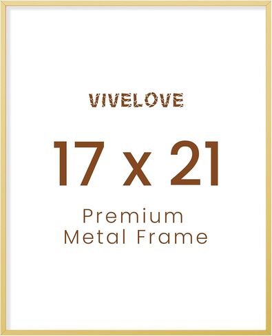 Vivelove 11x27 Picture Frame Gold for Wall Hanging or Tabletop - 11x27 Aluminum Photo Frame - Wall Mounting Horizontally or Vertically - Tempered Glass - Set of 1 in Saudi Arabia