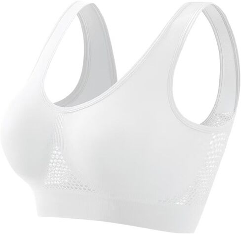 Women's Wirefree Sports Bra, Breathable Light Support Yoga Bra with Removable Pads for Everyday Wear in Saudi Arabia