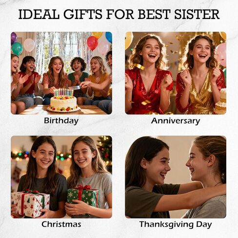 Valentines Day Gifts for Her Sister Sisters Gifts from Sister Easter Basket Stuffers for Teens Birthday Mothers Day Gift for Sis Anniversary Graduation Gift for Her from Brother Friend Family in Saudi Arabia