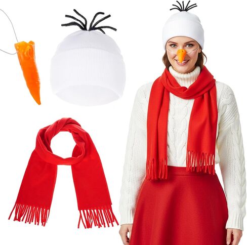 choyaxo Snowman Costume Set Including Snowman Hat Carrot Nose Scarf for Snowman Accessories Cosplay in Saudi Arabia