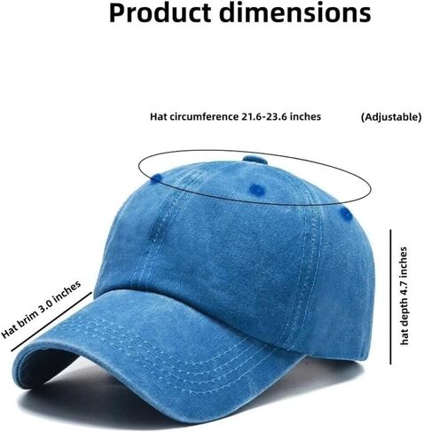 Retro Washed Cotton Baseball Cap - Adjustable Loose Classic Dad Hat for Men & Women in Saudi Arabia
