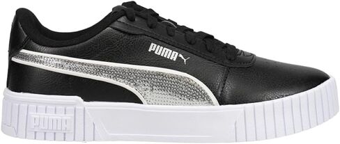 PUMA Kids Girls Carina 2.0 Glitzy Lace Up Sneakers Shoes Casual - Black - Size 4 M in Saudi Arabia