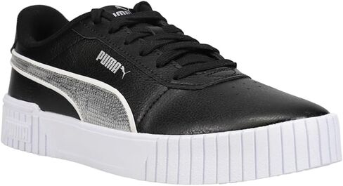 PUMA Kids Girls Carina 2.0 Glitzy Lace Up Sneakers Shoes Casual - Black - Size 4 M in Saudi Arabia