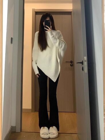 Womens 2025 Fall Sweaters Half Turtleneck Long Sleeve Casual Jumper Knitted Pullover Warm Sweater Tops in Saudi Arabia