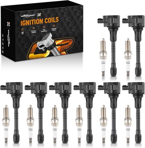 maXpeedingrods Set of 4 Ignition Coil Pack and Iridium Spark Plugs Fit for Nissan Altima March NP300 Versa Sentra, for Infiniti FX50 M56 Q70 Q70L QX60 QX70, Ignition Coil Kit Replaces UF549 in Saudi Arabia