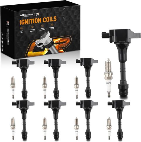 maXpeedingrods Set of 4 Ignition Coil Pack and Iridium Spark Plugs Fit for Nissan Altima March NP300 Versa Sentra, for Infiniti FX50 M56 Q70 Q70L QX60 QX70, Ignition Coil Kit Replaces UF549 in Saudi Arabia