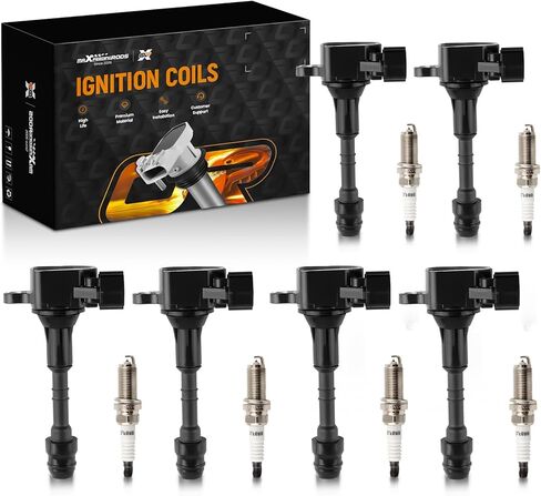 maXpeedingrods Set of 4 Ignition Coil Pack and Iridium Spark Plugs Fit for Nissan Altima March NP300 Versa Sentra, for Infiniti FX50 M56 Q70 Q70L QX60 QX70, Ignition Coil Kit Replaces UF549 in Saudi Arabia