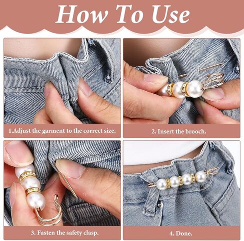 5 PCS Fashion Pearl Brooch, Decorative Safety Pins Sweater Shawl Pearl Pin Faux Pearls Brooches & Pins Clothing Decoration Accessories for Women Girls Clothing Dresses Jeans Sweater Collars Scarves in Saudi Arabia