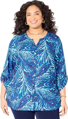 Women's Plus Size Breezeway Georgette Blouse in Saudi Arabia