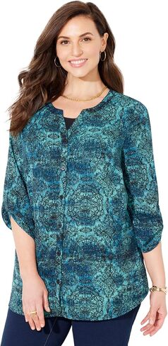 Women's Plus Size Breezeway Georgette Blouse in Saudi Arabia