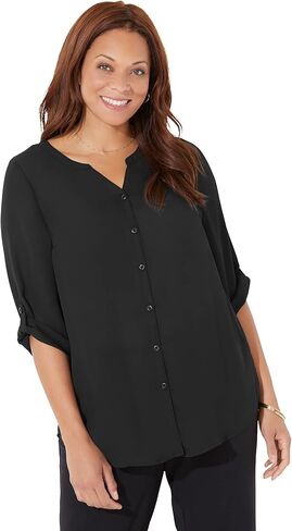 Women's Plus Size Breezeway Georgette Blouse in Saudi Arabia