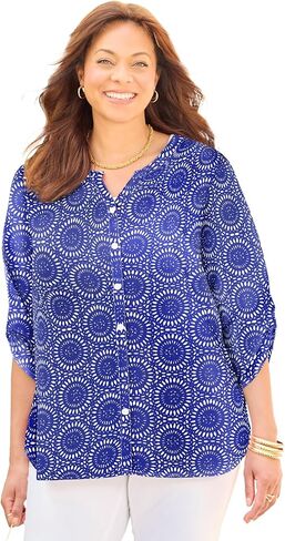 Women's Plus Size Breezeway Georgette Blouse in Saudi Arabia