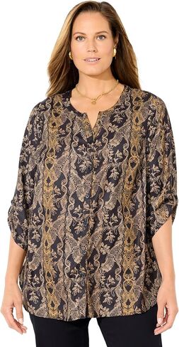 Women's Plus Size Breezeway Georgette Blouse in Saudi Arabia