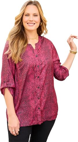 Women's Plus Size Breezeway Georgette Blouse in Saudi Arabia