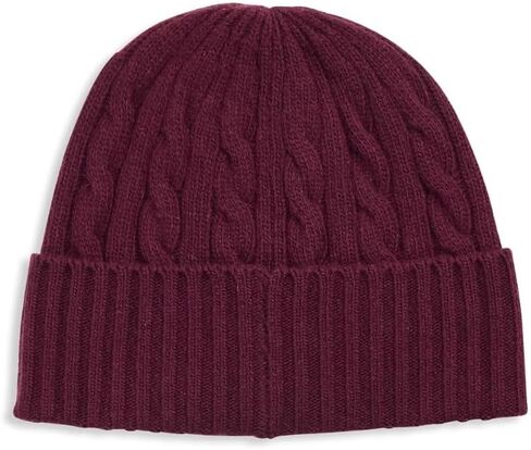 POLO RALPH LAUREN Men's Cable-Knit Cashmere Beanie -red Wine in Saudi Arabia