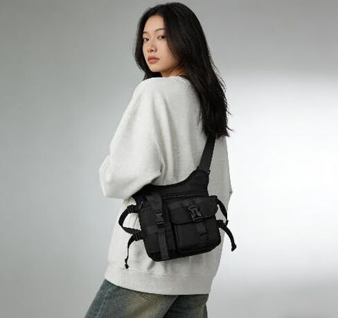 Practical Men's Shoulder Bags, Portable Men’s Crossbody Bag with Adjustable Strap, Sling Bag with Multiple Pockets for Travel in Saudi Arabia