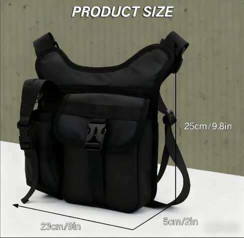 Practical Men's Shoulder Bags, Portable Men’s Crossbody Bag with Adjustable Strap, Sling Bag with Multiple Pockets for Travel in Saudi Arabia