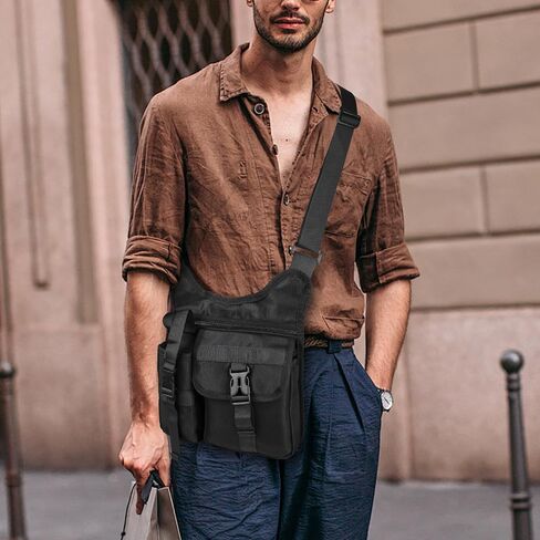 Practical Men's Shoulder Bags, Portable Men’s Crossbody Bag with Adjustable Strap, Sling Bag with Multiple Pockets for Travel in Saudi Arabia