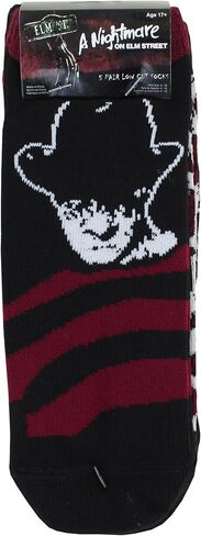 Hyp A Nightmare On Elm Street Freddy Krueger Women's Low-Cut Socks, 5-Pack, Size 4-10 in Saudi Arabia
