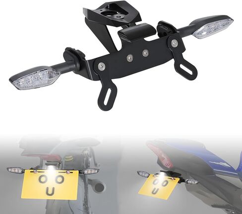 YZF R1 R1M R1S Fender Eliminator مؤشر LED مؤشر الدوران أطقم وميض المتوافقة مع YZF-R1 YZF-R1S YZF-R1M 2015-2025 حامل قوس لوحة الترخيص الخلفي ذيل (دخان) in Saudi Arabia