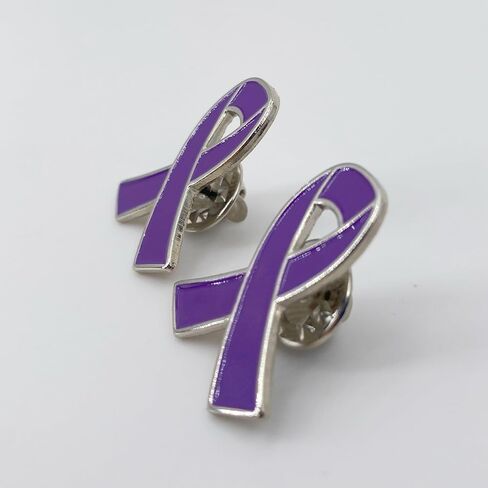 WJINSHUO دبوس طية صدر السترة بشريط أرجواني للتوعية بمرض الذئبة وسرطان البنكرياس والزهايمر، مجوهرات بروش معدنية من المينا للنساء والرجال تدعم السبب حزمة كبيرة من 20 أو 100 in Saudi Arabia