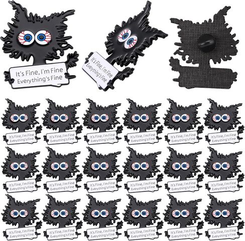 Landical 20 Pcs Funny Office Gifts for Coworker Funny Cat Motivational Lapel Pin Cute Brooch for Clothes Backpack Jacket Emotional Support Gift for Team Office Boss in Saudi Arabia