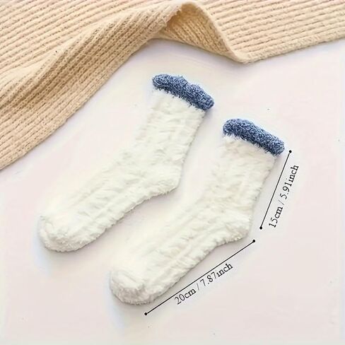 6 Pairs Womens Fuzzy Socks for Women, Warm Soft Christmas Sleeping Socks for Women Christmas Gift in Saudi Arabia