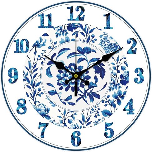 CHGCRAFT Funny Chef Wall Clock 12 Inch Cartoon Style Clock Kitchen Wood Board Round Decorative Clocks for Bedroom Living Room Kitchen Office in Saudi Arabia
