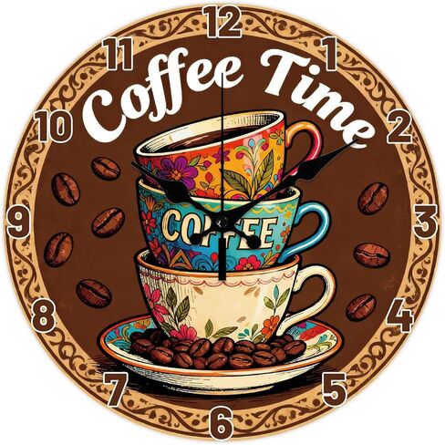 CHGCRAFT Funny Chef Wall Clock 12 Inch Cartoon Style Clock Kitchen Wood Board Round Decorative Clocks for Bedroom Living Room Kitchen Office in Saudi Arabia