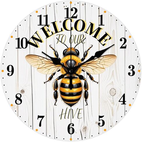 CHGCRAFT Funny Chef Wall Clock 12 Inch Cartoon Style Clock Kitchen Wood Board Round Decorative Clocks for Bedroom Living Room Kitchen Office in Saudi Arabia