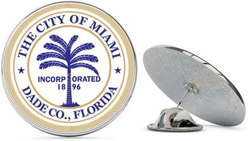 NYC Jewelers City of Miami Seal Metal 0.75" Lapel Hat Pin Tie Tack Pinback in Saudi Arabia