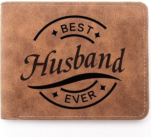 TZYTHT To My Husband Gifts,Leather Wallet for Men, Engraved Personalized Leather Wallet,Birthday Gifts Anniversary Valentine's Day Gifts (My Husband) in Saudi Arabia