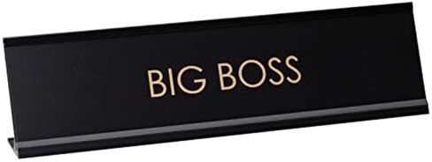 Head Honcho - Black Desk Sign Name Plate for Boss in Saudi Arabia