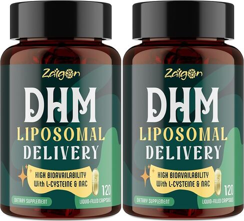 مكملات مخلفات DHM ، والشفاء في الصباح بعد مساعدة الكحول ، 1000 مللي غليغ ثنائي هيدروميتيرين مع الحليب الشوك ، الشوارد ، NAC ، فيتامين B&L Cysteine للتعليق ودعم الكبد ، 120 كبسولة in Kuwait