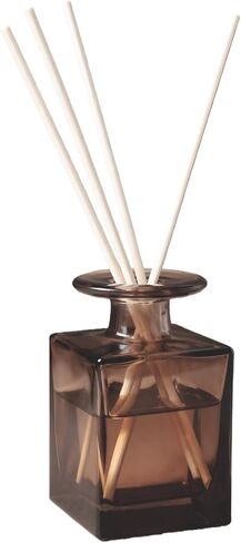 150ML/5OZ Square Glass Diffuser Bottles Empty Decorative Bottle Refillable Aromatherapy Container Fragrance Accessories for Home and Office(Brown) in Saudi Arabia