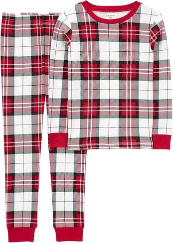 Carter's 2 Piece St. Patrick's Day Snug Fit Cotton Pajamas (Ivory/Green St. Patrick’s, 4T) in Kuwait