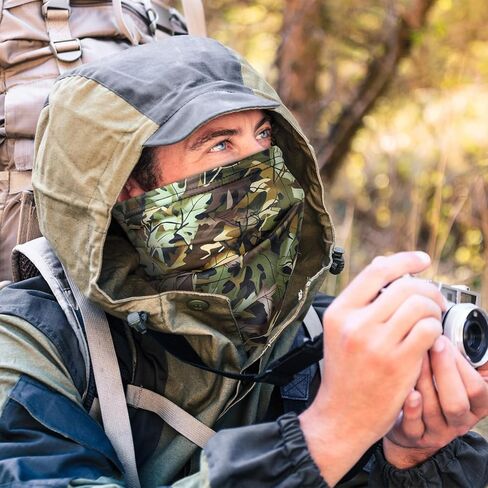 SATINIOR Summer Camo Neck Gaiter UV Protection Cooling Face Mask Sun Hood Bandanas for Men Women Sunscreen Breathable Bandana in Kuwait