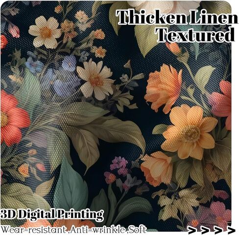 Renaiss 42 x 18 Inch Spring Flower Curtain Valance Vintage Floral Valance Curtain Textured Linen Rod Pocket Short Window Treatment for Summer Fall Holiday Home Kitchen Window Boho Decor in Saudi Arabia