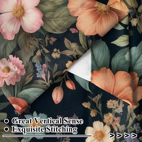Renaiss 42 x 18 Inch Spring Flower Curtain Valance Vintage Floral Valance Curtain Textured Linen Rod Pocket Short Window Treatment for Summer Fall Holiday Home Kitchen Window Boho Decor in Saudi Arabia