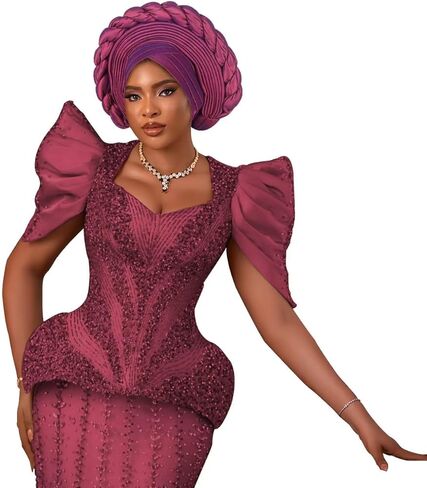 African Women's Headwear Wedding Party Headwear Gele Headties Nigerian Handmade Hats for Women in Saudi Arabia
