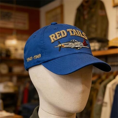 قبعة التراث Tuskegee Airmen Red Tails Heritage، مطرزة RedTails P-51 الحرب العالمية الثانية التاريخ العسكري قبعة بيسبول قابلة للتعديل in Saudi Arabia