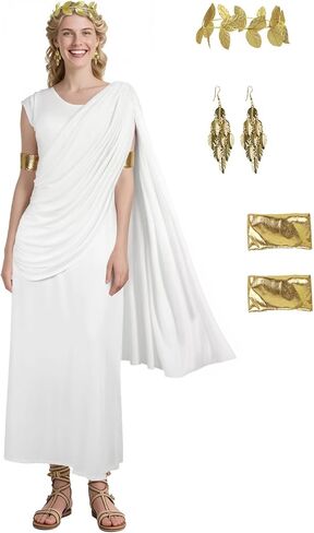 VZQI Statue of Liberty Dress Halloween Roman Women Costume Adult Patriotic Cosplay with Headdress in Saudi Arabia