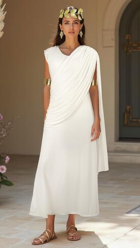 VZQI Statue of Liberty Dress Halloween Roman Women Costume Adult Patriotic Cosplay with Headdress in Saudi Arabia