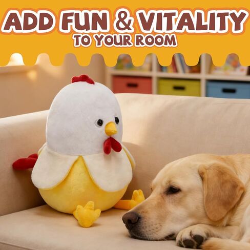 Yulefly Chicken Banana Plush Pillow, 11-Inch Cute Chicken Stuffed Animal Banana Plushie Toys for Birthday in Saudi Arabia