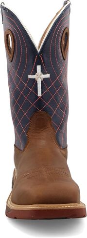 Twisted X Men's 12" Western Work Boot, Mocha & Navy, 8 B in Saudi Arabia