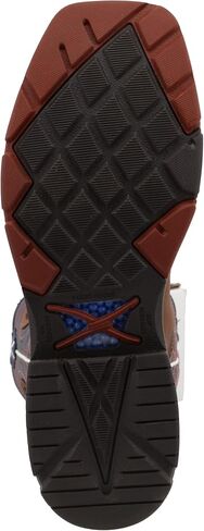 Twisted X Men's 12" Western Work Boot, Mocha & Navy, 8 B in Saudi Arabia
