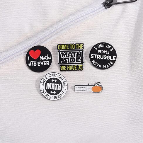 Dreuyet 9 Pcs Pi Symbol Math Brooches Enamel Pin Cute Mathematical Symbol 3.14 Sign Pi Day Lapel Brooch Badge Clothing Bag Decor Math Lover Teacher Back to School Gift in Saudi Arabia